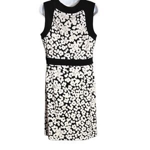 Banana Republic Women's Party Dress Bodycon Patterned Sleeveless Black Size 8